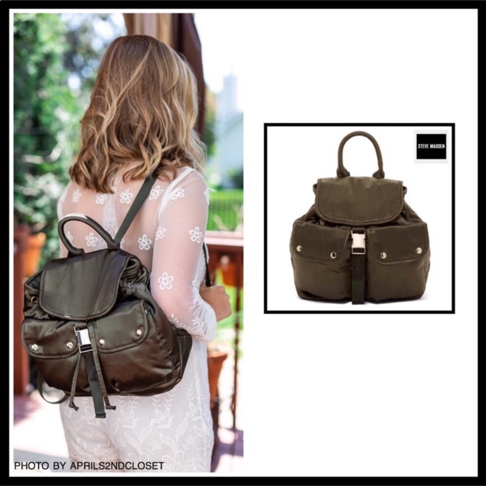 STEVE MADDEN MINI BACKPACK SATIN TRAVEL BAG - Picture 8 of 8